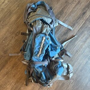 Blue and Gray Hiking Backpack